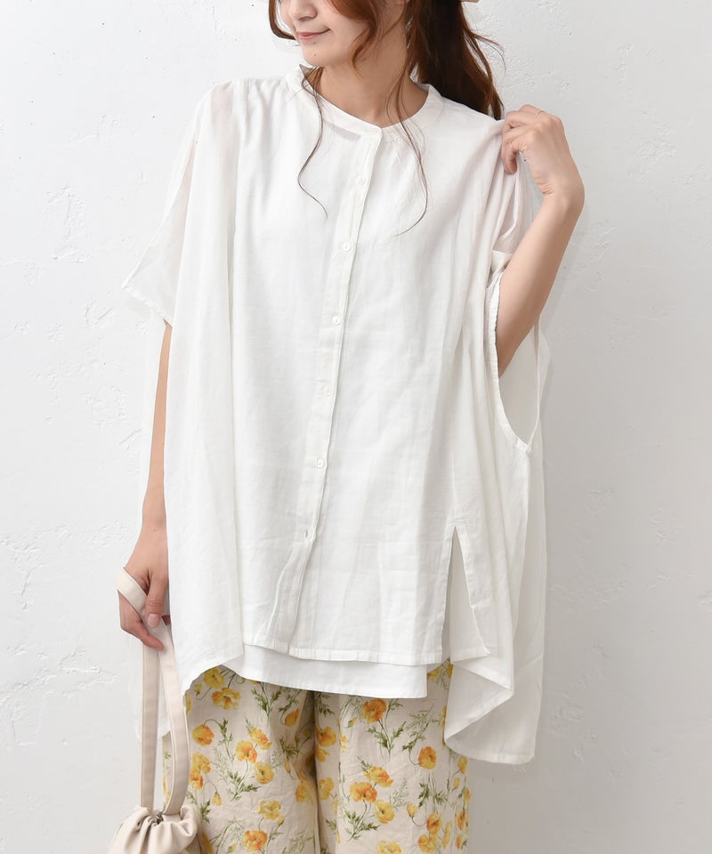 hagumu｜コットンボイルワイドドルマンシャツ [[41098262]][C]