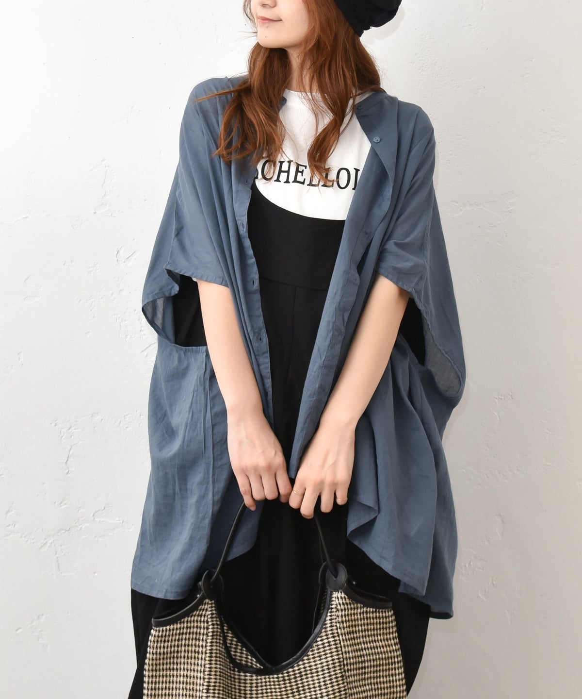 hagumu｜コットンボイルワイドドルマンシャツ [[41098262]][C]
