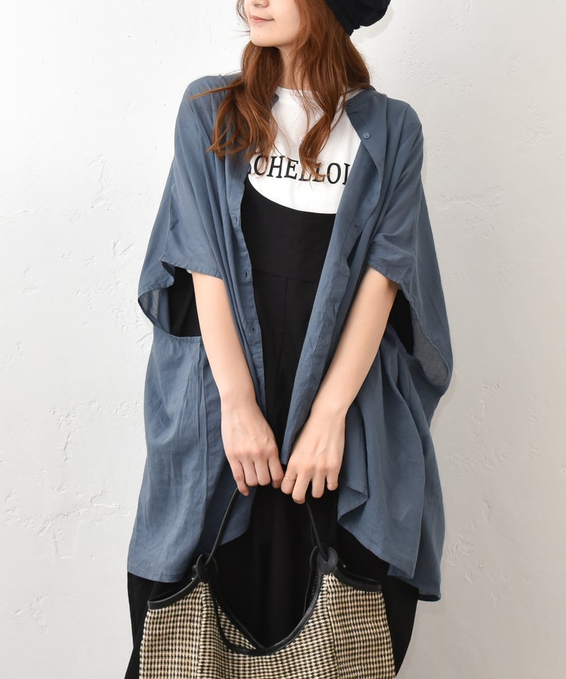 hagumu｜コットンボイルワイドドルマンシャツ [[41098262]][C]