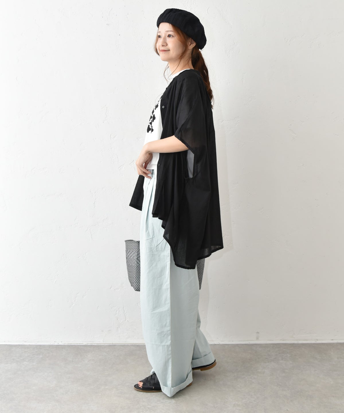 hagumu｜コットンボイルワイドドルマンシャツ [[41098262]][C]