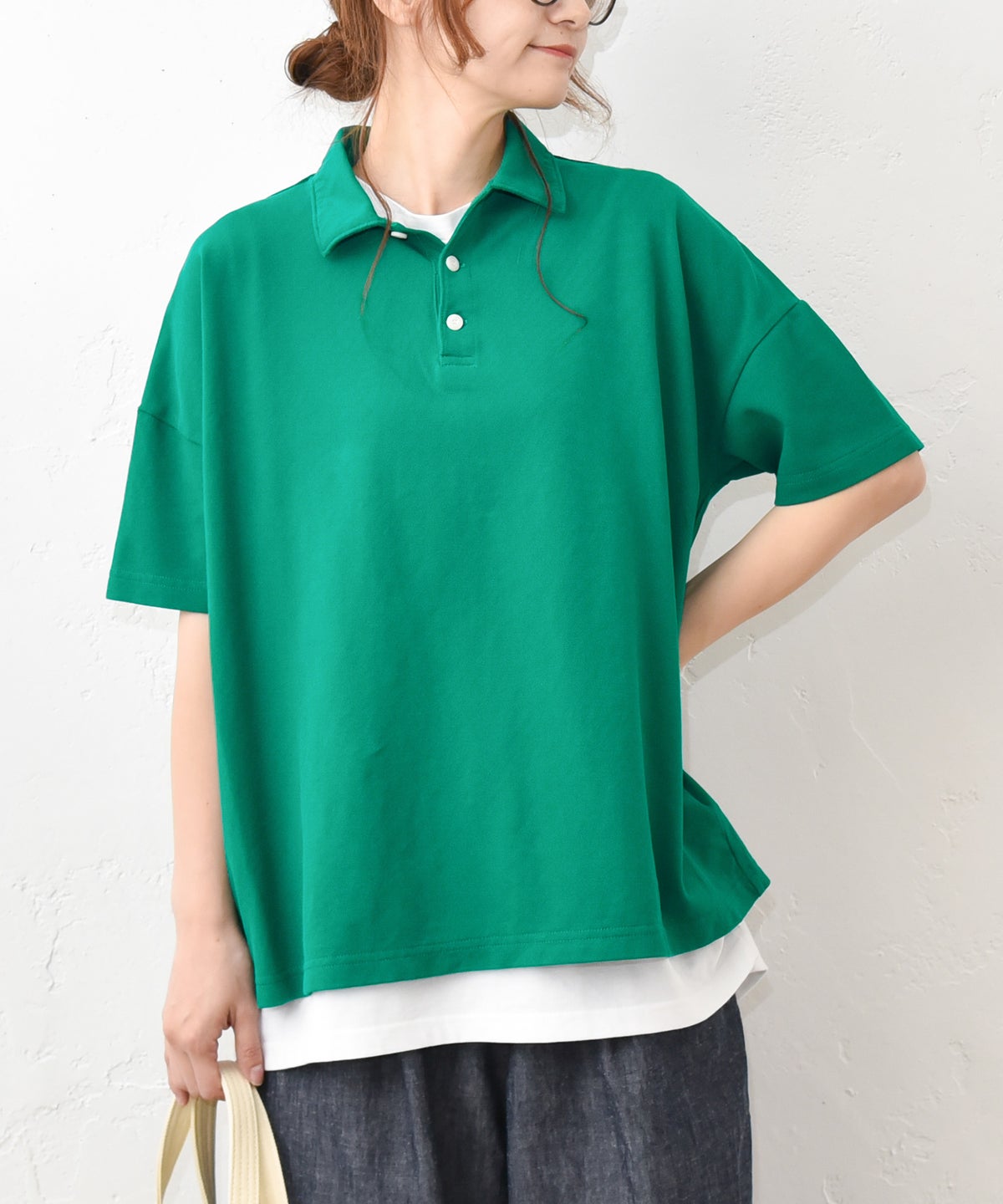  Our.｜かのこ素材ポロカットソー [[C-9058]][C]