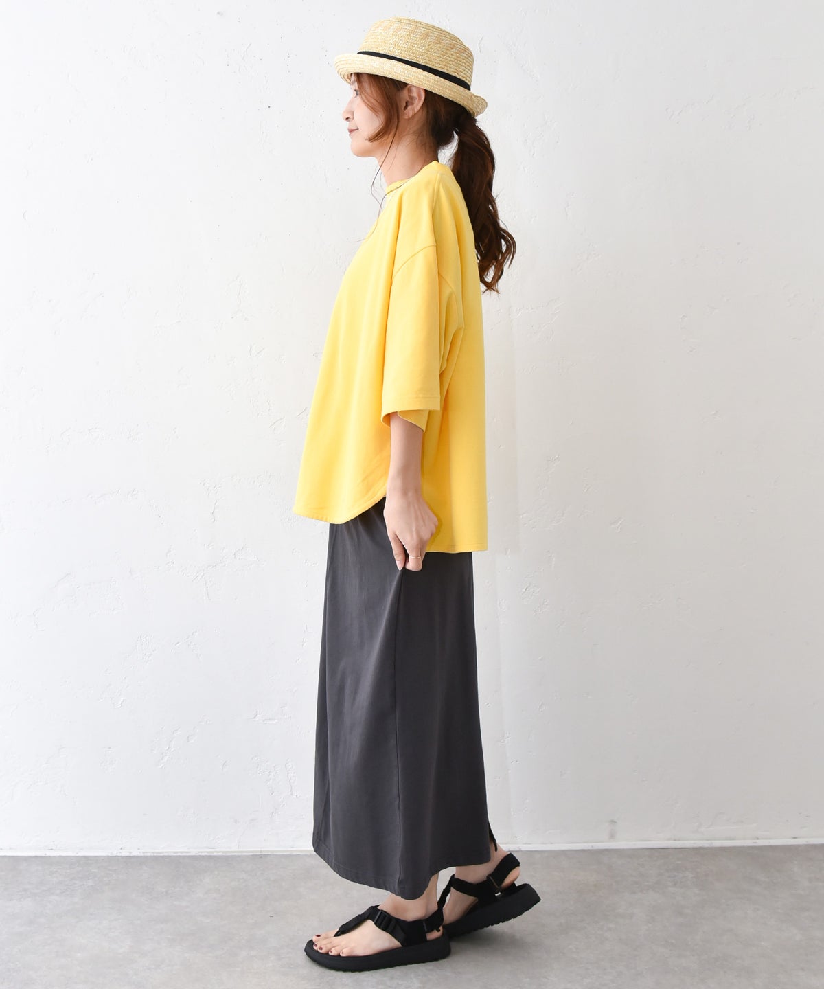 Our.｜かのこ素材モックネックカットソー [[C-9059]][C]