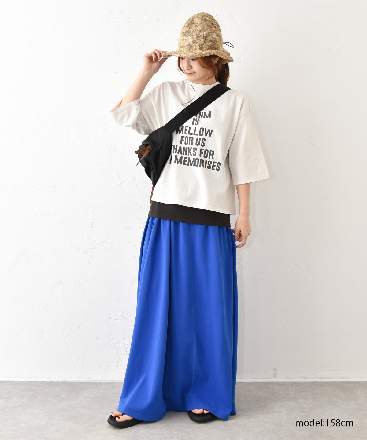 and quarter｜バック布帛ワッペンTシャツ [[131307F]][C]