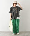IN THE MARKET｜ピグメント天竺リメイク風切替ギャザープリントTシャツ [[66062162]][C]