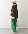 IN THE MARKET｜ピグメント天竺リメイク風切替ギャザープリントTシャツ [[66062162]][C]