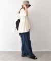 IN THE MARKET｜ピグメント天竺リメイク風切替ギャザープリントTシャツ [[66062162]][C]