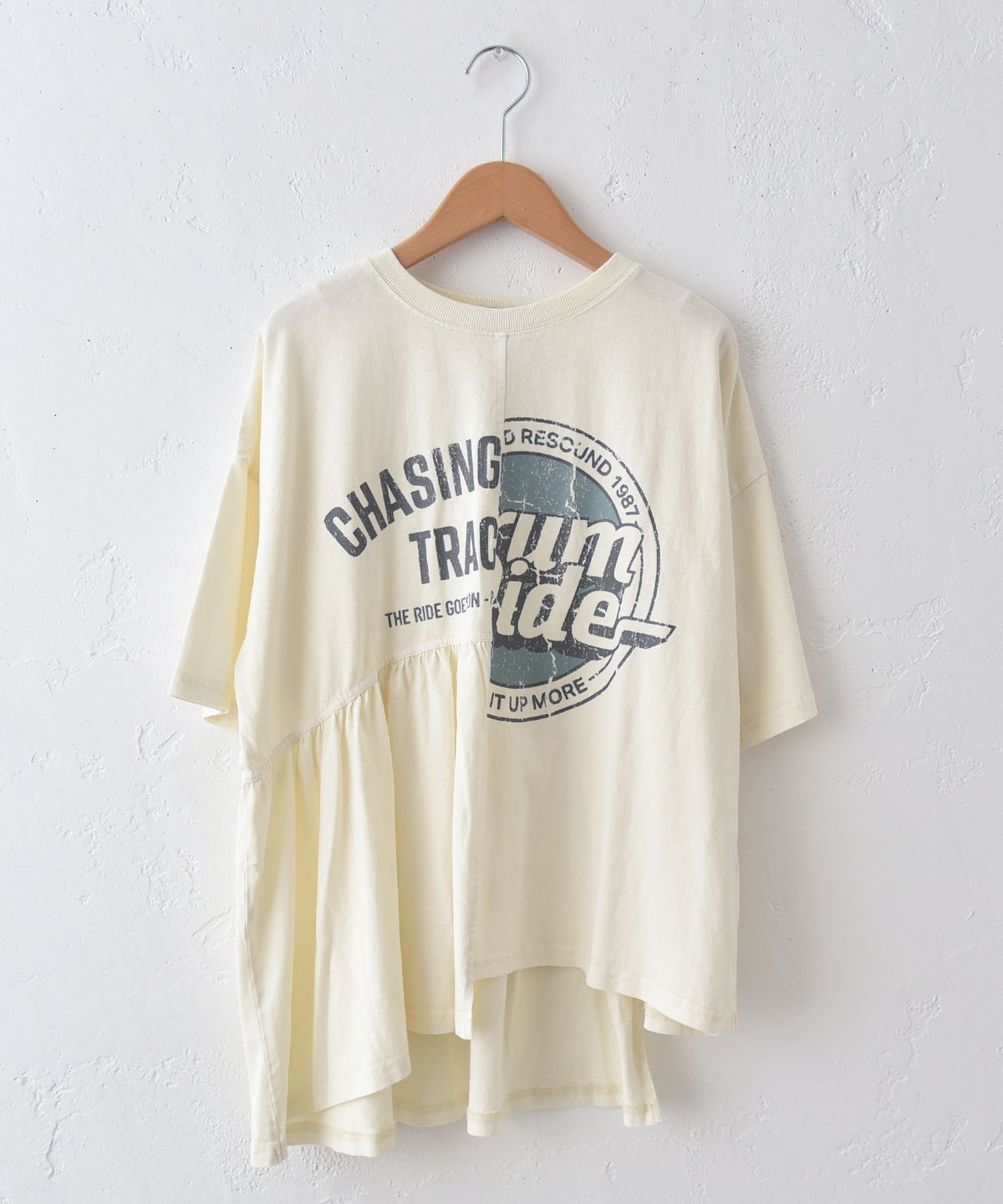  IN THE MARKET｜ピグメント天竺リメイク風切替ギャザープリントTシャツ [[66062162]][C]
