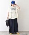 IN THE MARKET｜ピグメント天竺切替フリルプリントTシャツ [[56062162]][C]