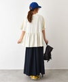 IN THE MARKET｜ピグメント天竺切替フリルプリントTシャツ [[56062162]][C]