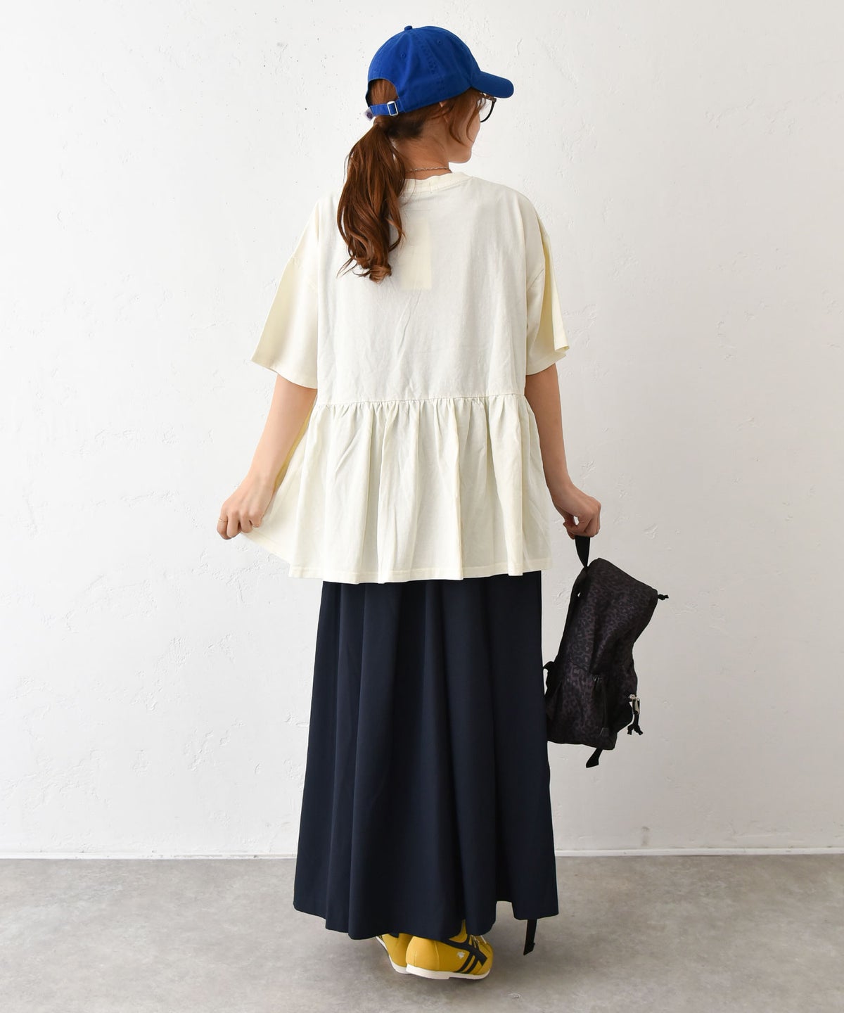 IN THE MARKET｜ピグメント天竺切替フリルプリントTシャツ [[56062162]][C]