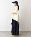 IN THE MARKET｜ピグメント天竺切替フリルプリントTシャツ [[56062162]][C]