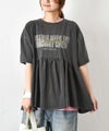 IN THE MARKET｜ピグメント天竺切替フリルプリントTシャツ [[56062162]][C]