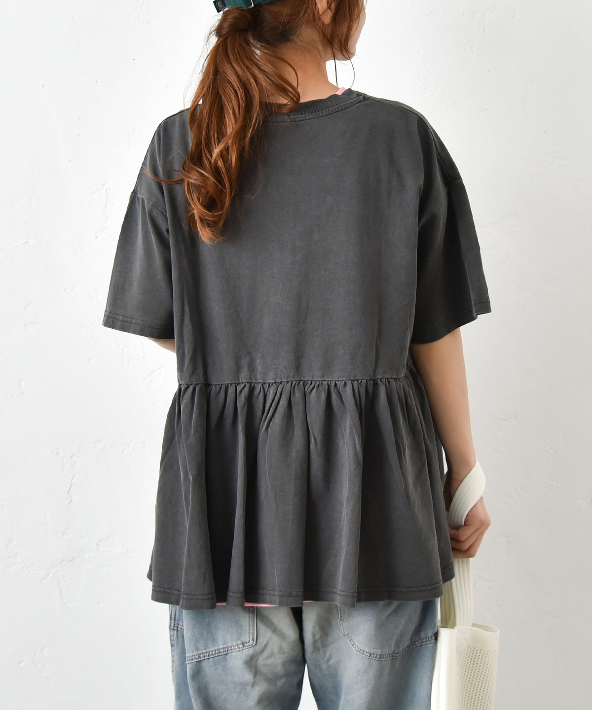 IN THE MARKET｜ピグメント天竺切替フリルプリントTシャツ [[56062162]][C]