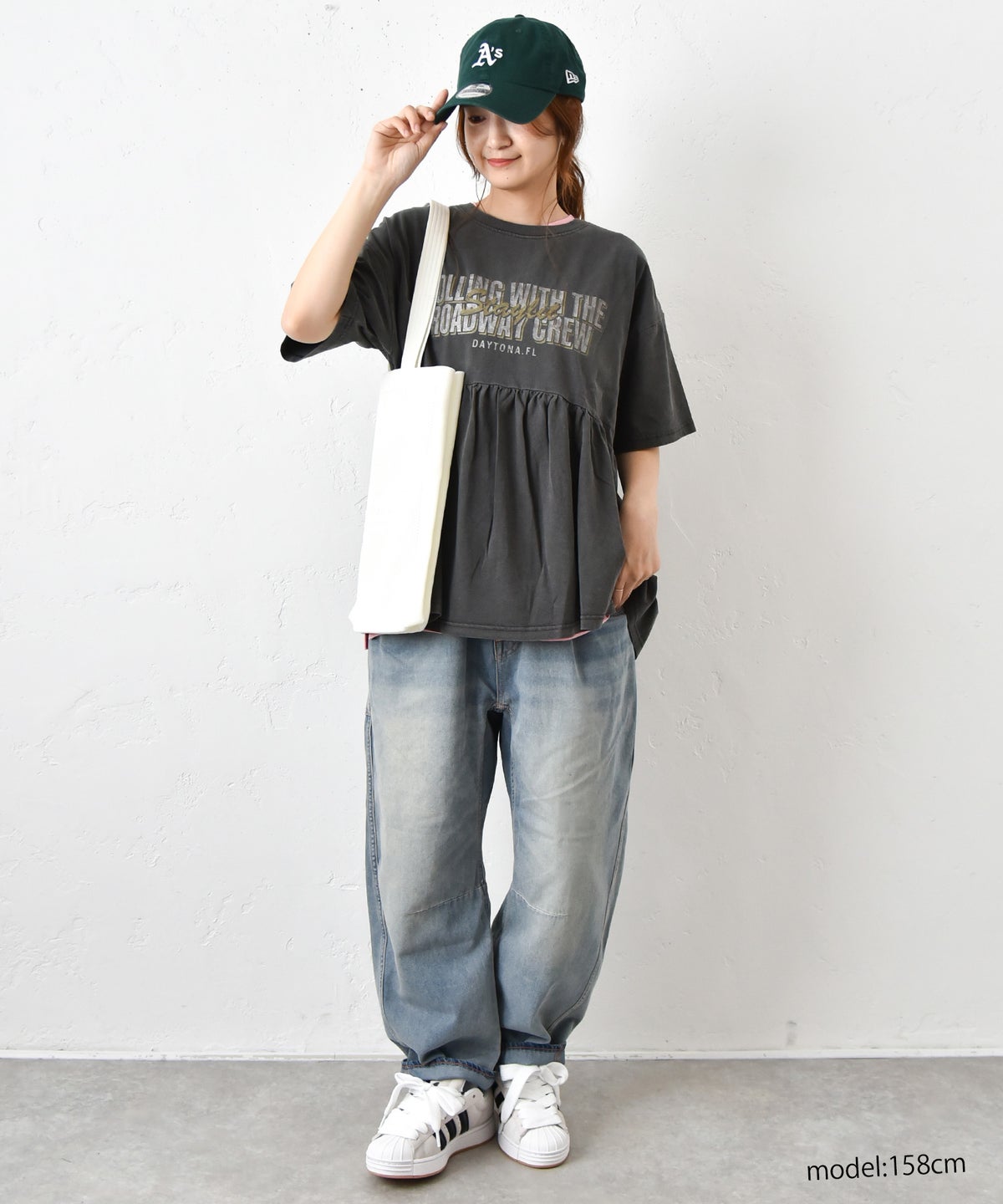 IN THE MARKET｜ピグメント天竺切替フリルプリントTシャツ [[56062162]][C]