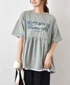 IN THE MARKET｜ピグメント天竺切替フリルプリントTシャツ [[56062162]][C]