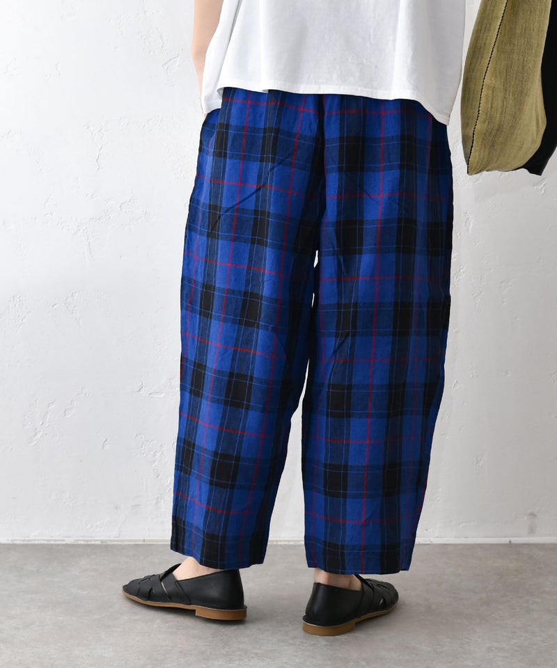 hagumu｜リネンチェックボールパンツ [[NNMA-8423]][C]