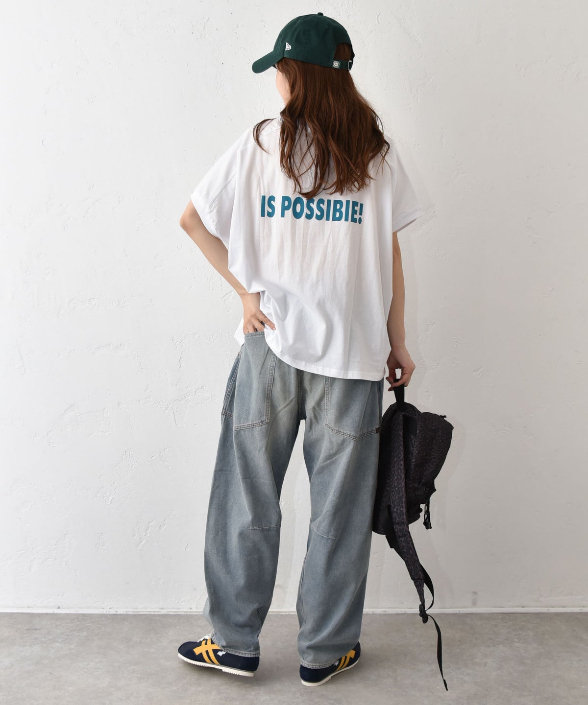 eka::｜良質天竺変形ワイドロゴプリントTee [[1611951]][C]