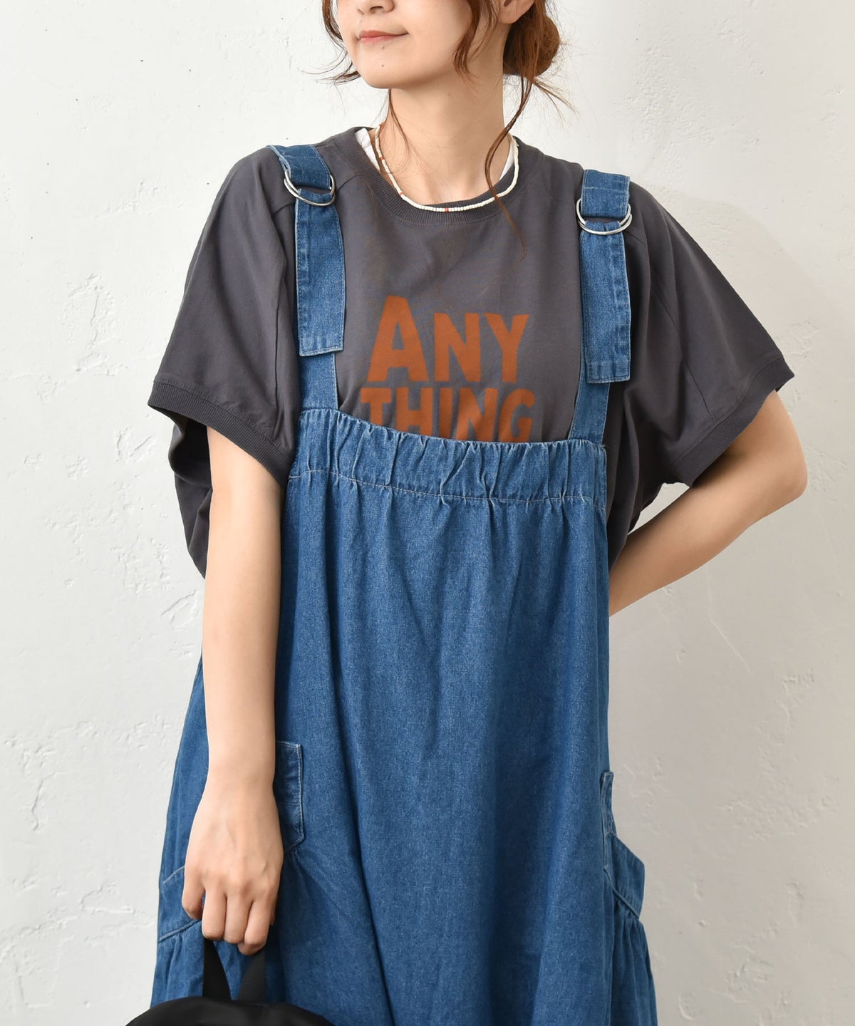 eka::｜良質天竺変形ワイドロゴプリントTee [[1611951]][C]
