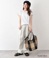 hagumu｜麻カットロゴフレンチTee [[C-763]][C]