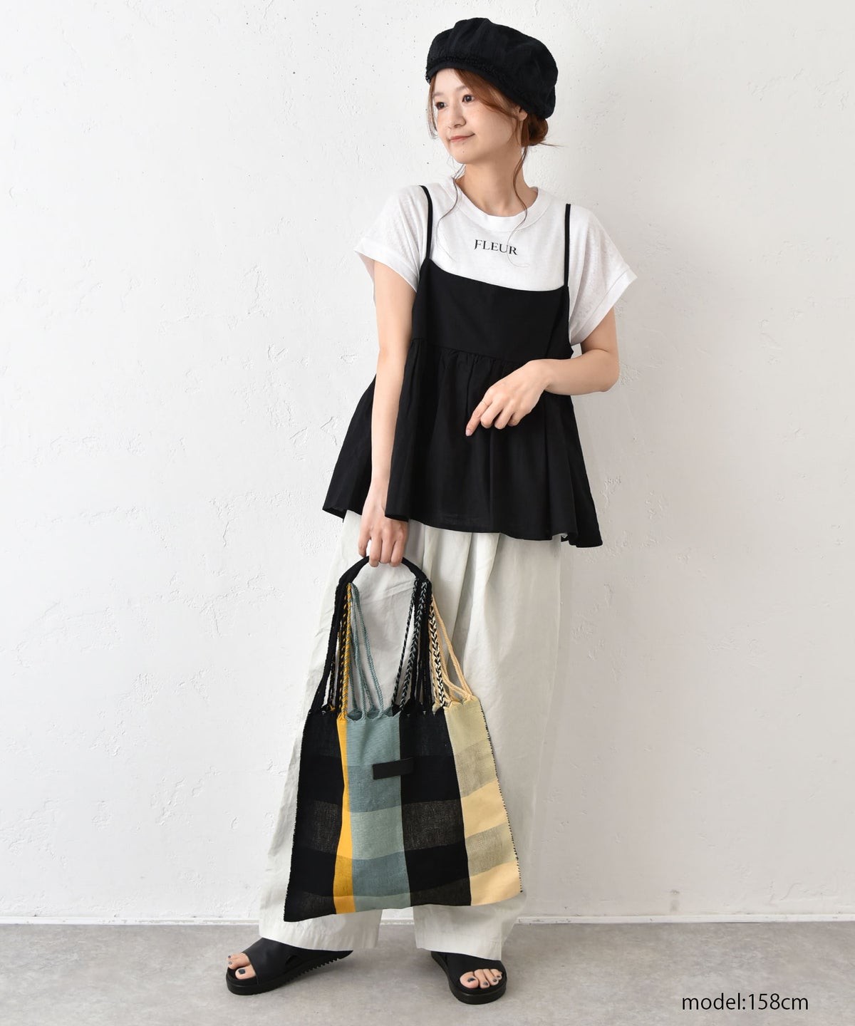 hagumu｜麻カットロゴフレンチTee [[C-763]][C]