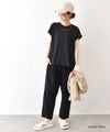 hagumu｜麻カットロゴフレンチTee [[C-763]][C]