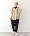 hagumu｜麻カットロゴフレンチTee [[C-763]][C]