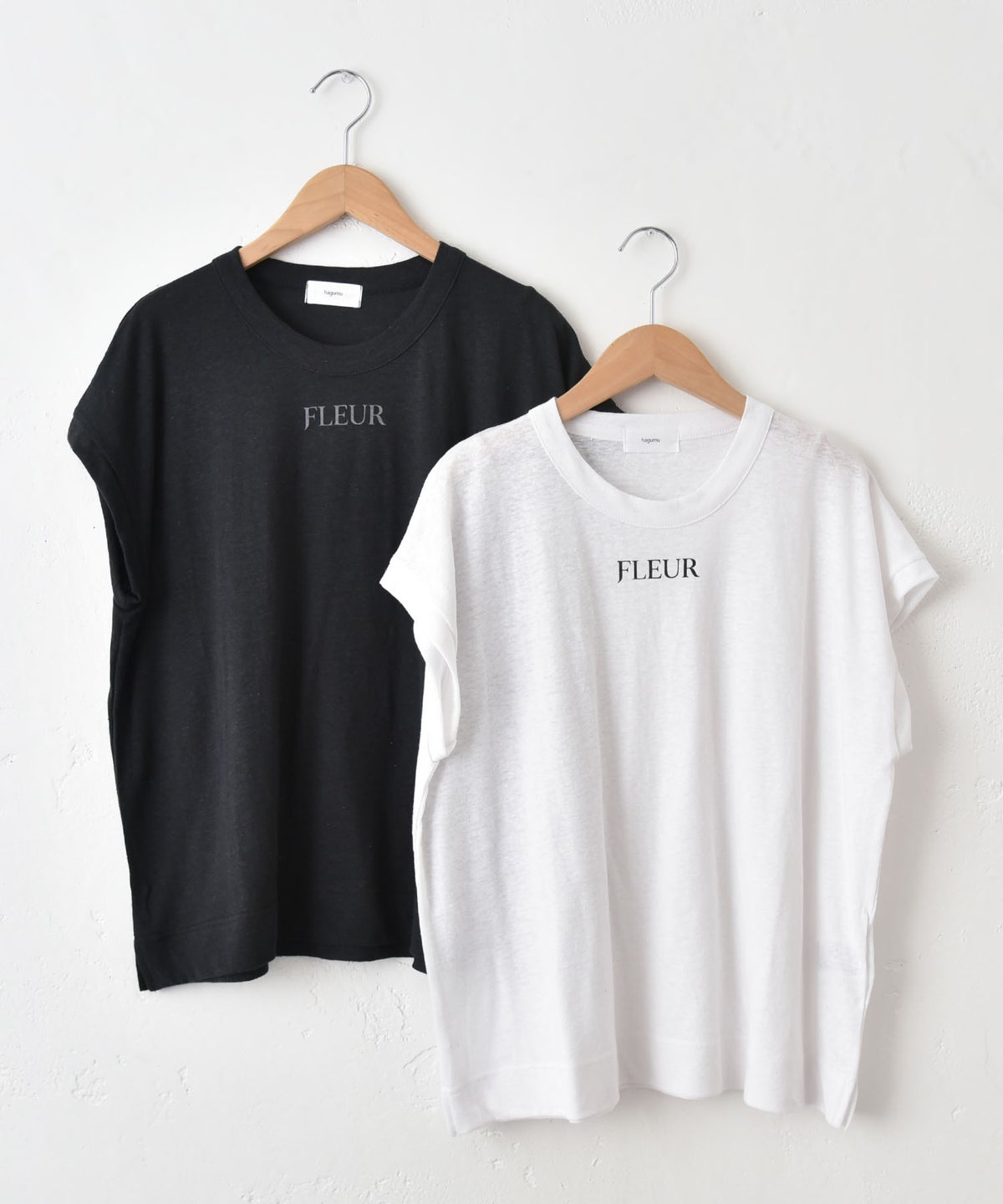 hagumu｜麻カットロゴフレンチTee [[C-763]][C]