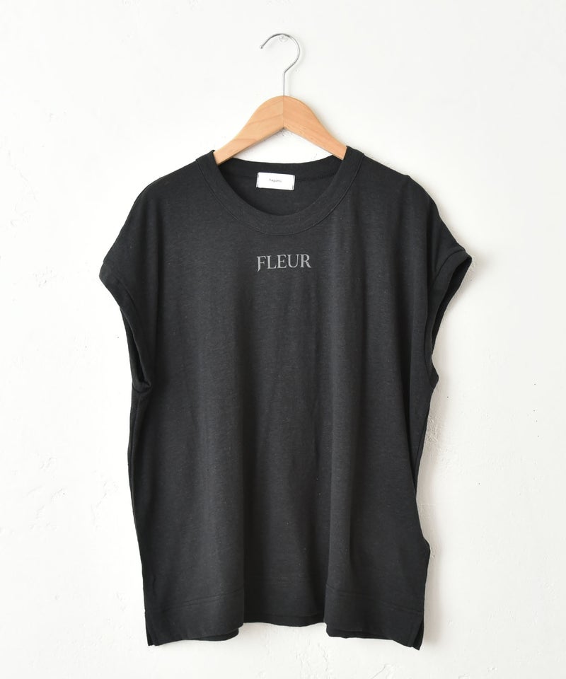 hagumu｜麻カットロゴフレンチTee [[C-763]][C]