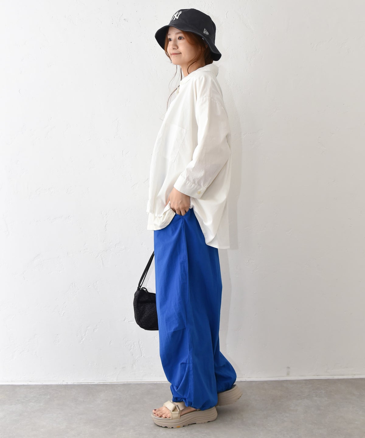  IN THE MARKET｜異素材切替え7分袖シャツ [[C-2543]][C]