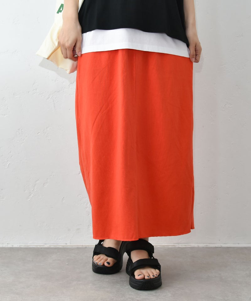 IN THE MARKET｜ロゴ入りカラーカットスカート [[C-2547]][C]