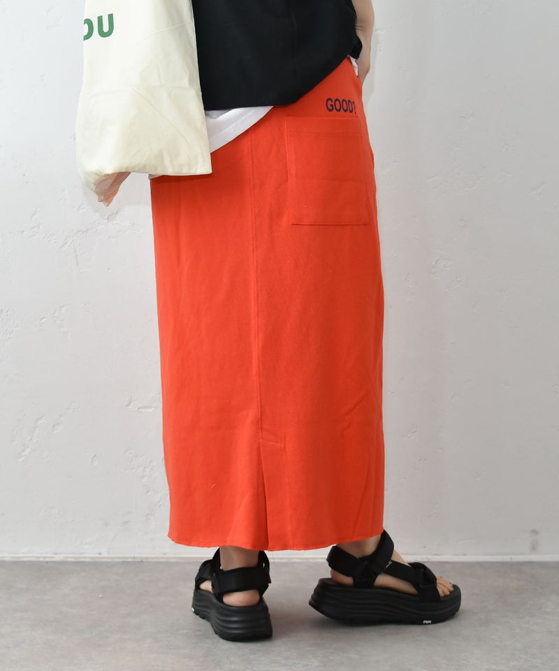 IN THE MARKET｜ロゴ入りカラーカットスカート [[C-2547]][C]