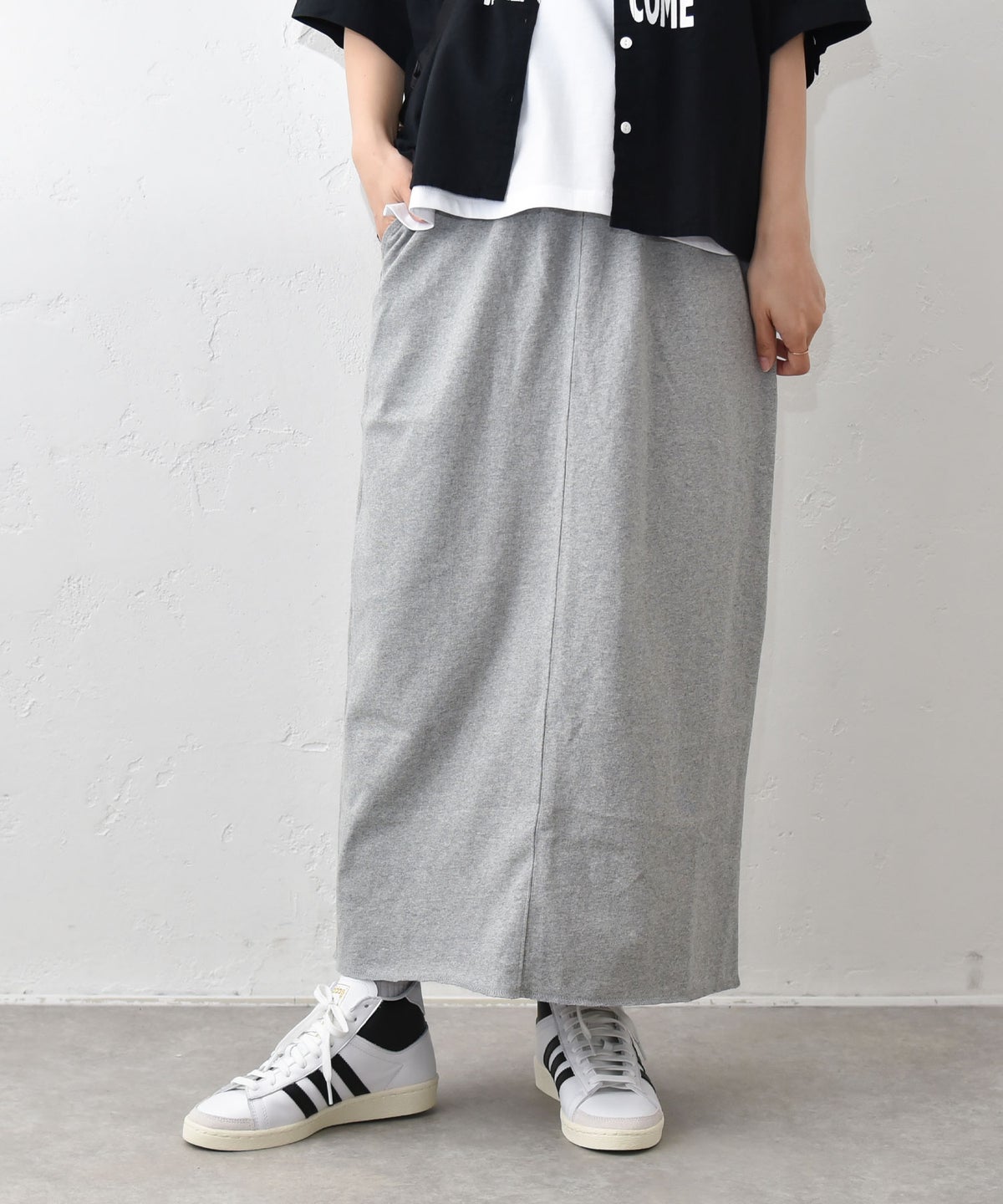 IN THE MARKET｜ロゴ入りカラーカットスカート [[C-2547]][C]