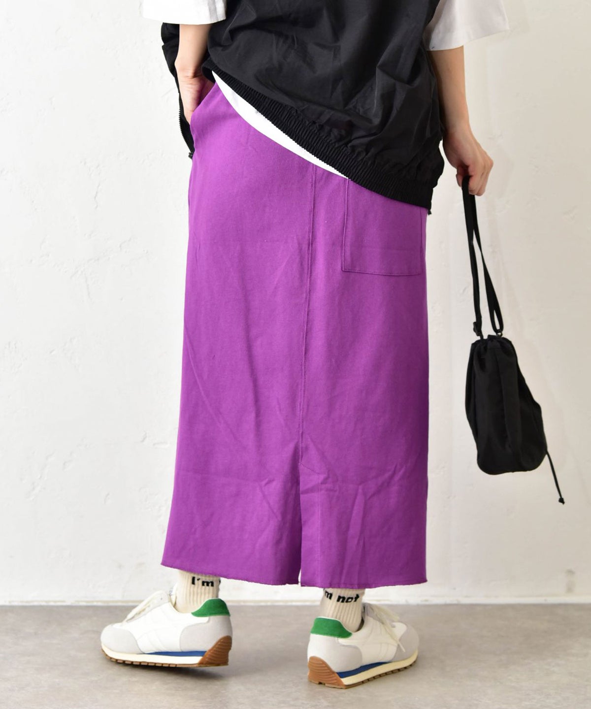 IN THE MARKET｜ロゴ入りカラーカットスカート [[C-2547]][C]