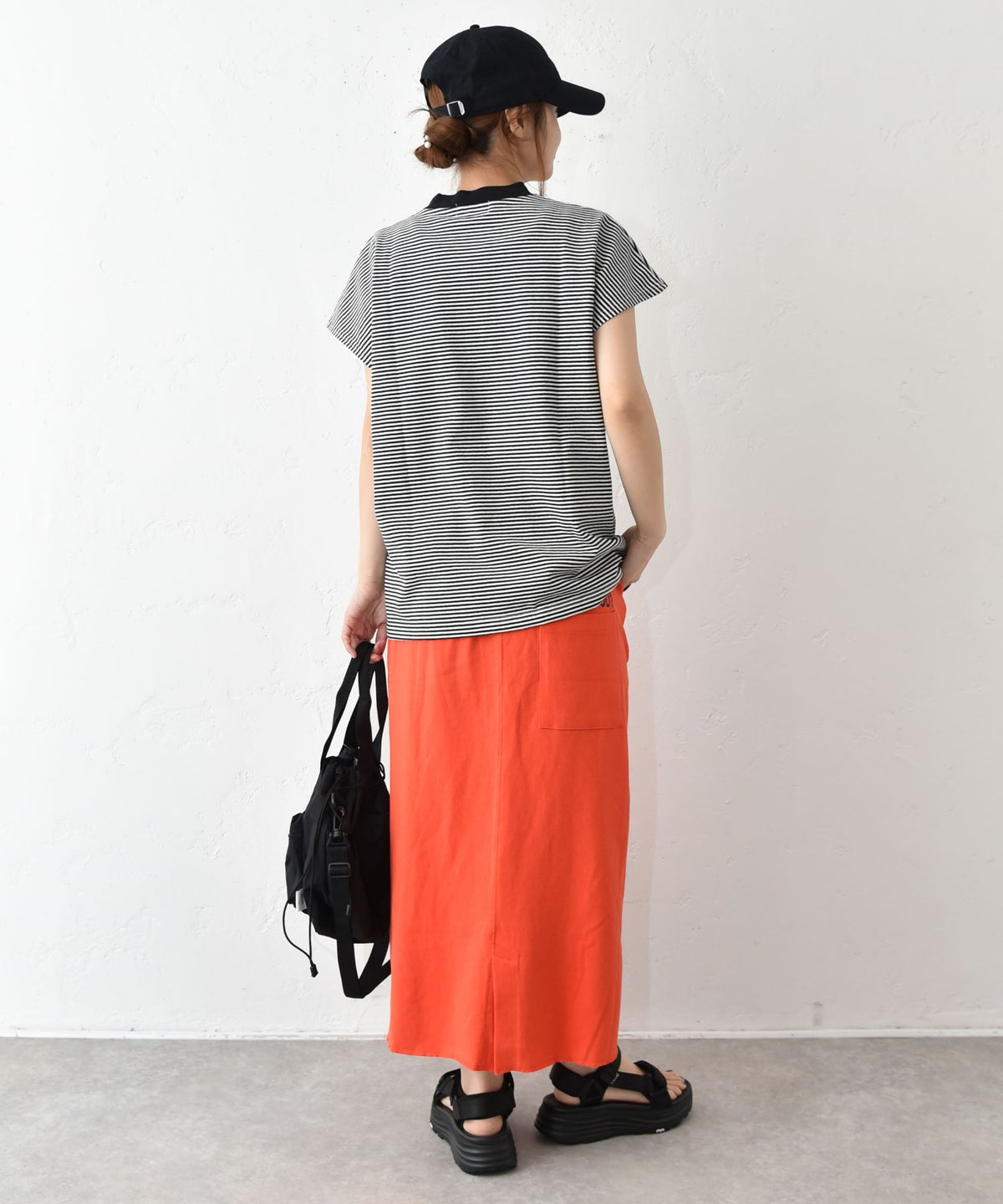 IN THE MARKET｜ロゴ入りカラーカットスカート [[C-2547]][C]