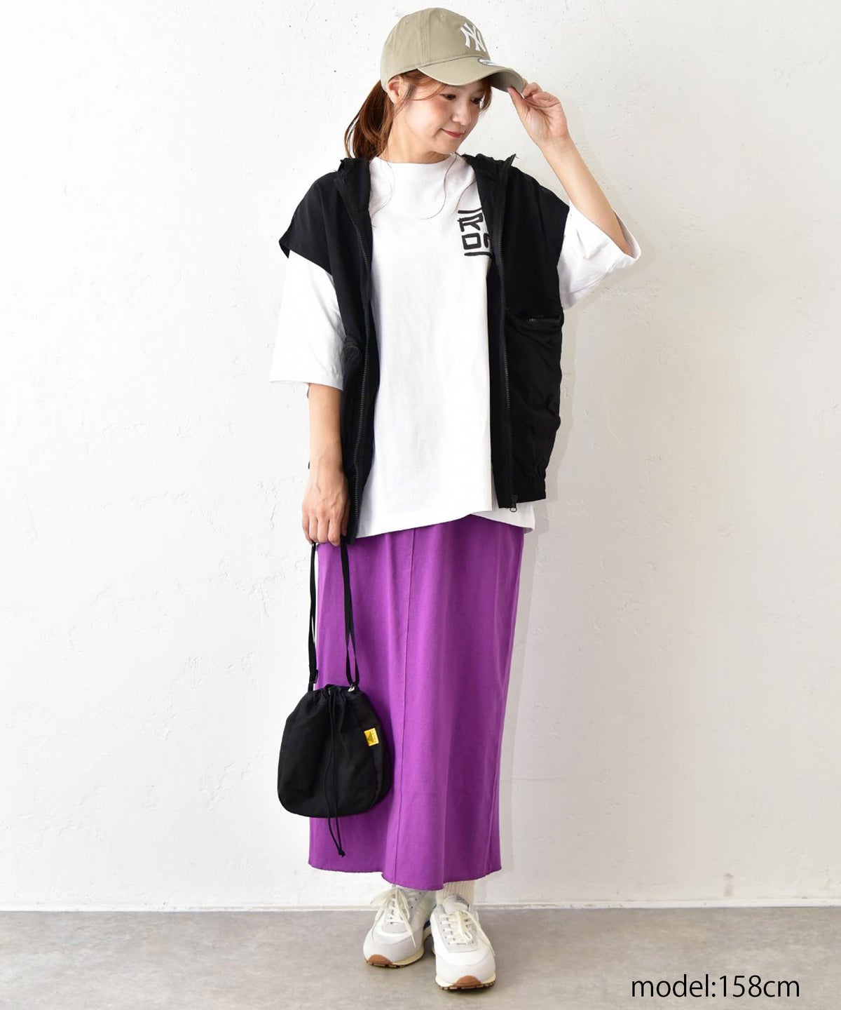 IN THE MARKET｜ロゴ入りカラーカットスカート [[C-2547]][C]