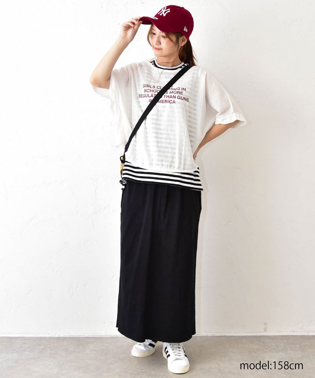 IN THE MARKET｜ロゴ入りカラーカットスカート [[C-2547]][C]