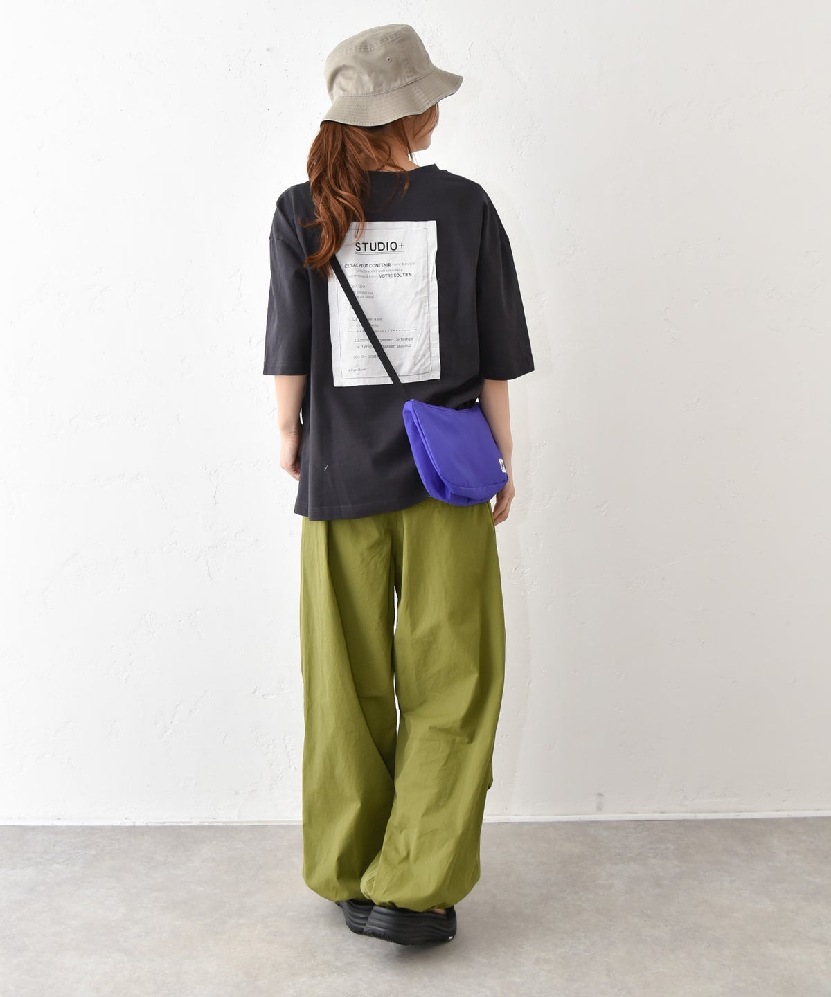 and quarter｜バック布帛ワッペンTシャツ [[131307F]][C]