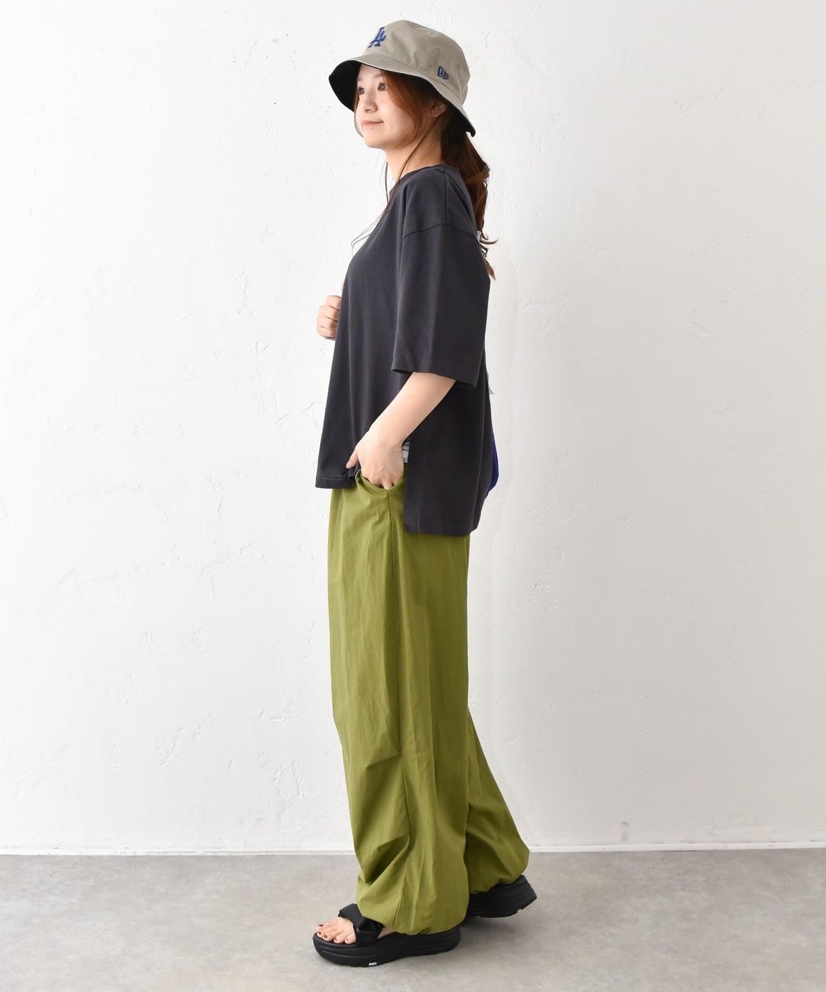 and quarter｜バック布帛ワッペンTシャツ [[131307F]][C]