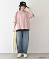 and quarter｜バック布帛ワッペンTシャツ [[131307F]][C]