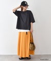 and quarter｜バック布帛ワッペンTシャツ [[131307F]][C]