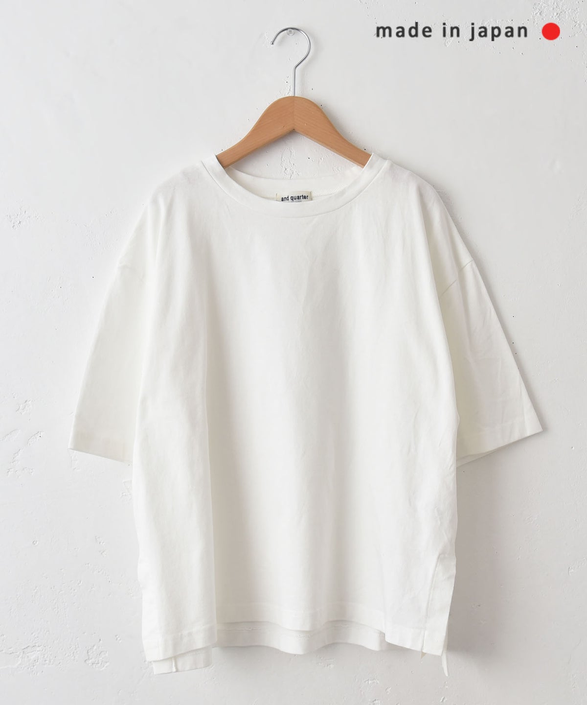 and quarter｜バック布帛ワッペンTシャツ [[131307F]][C]