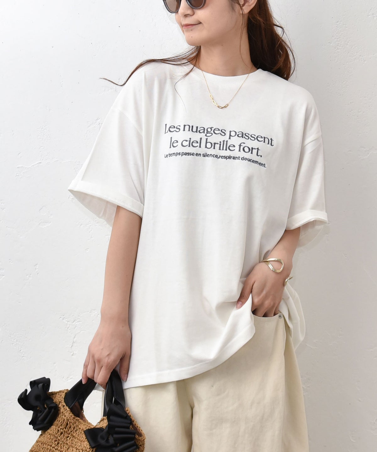 HUMS｜BIGシルエット刺繍T [[24015162]][C]
