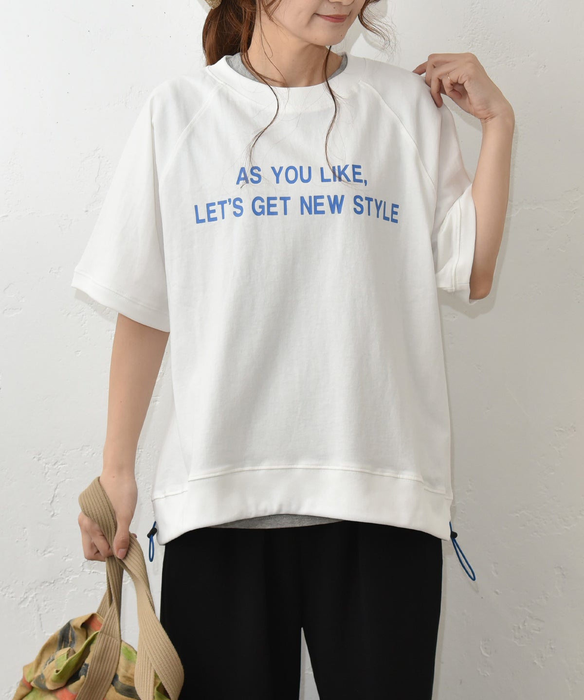  Our.｜裾アジャスター入りロゴカットソー [[Our-025]][C]