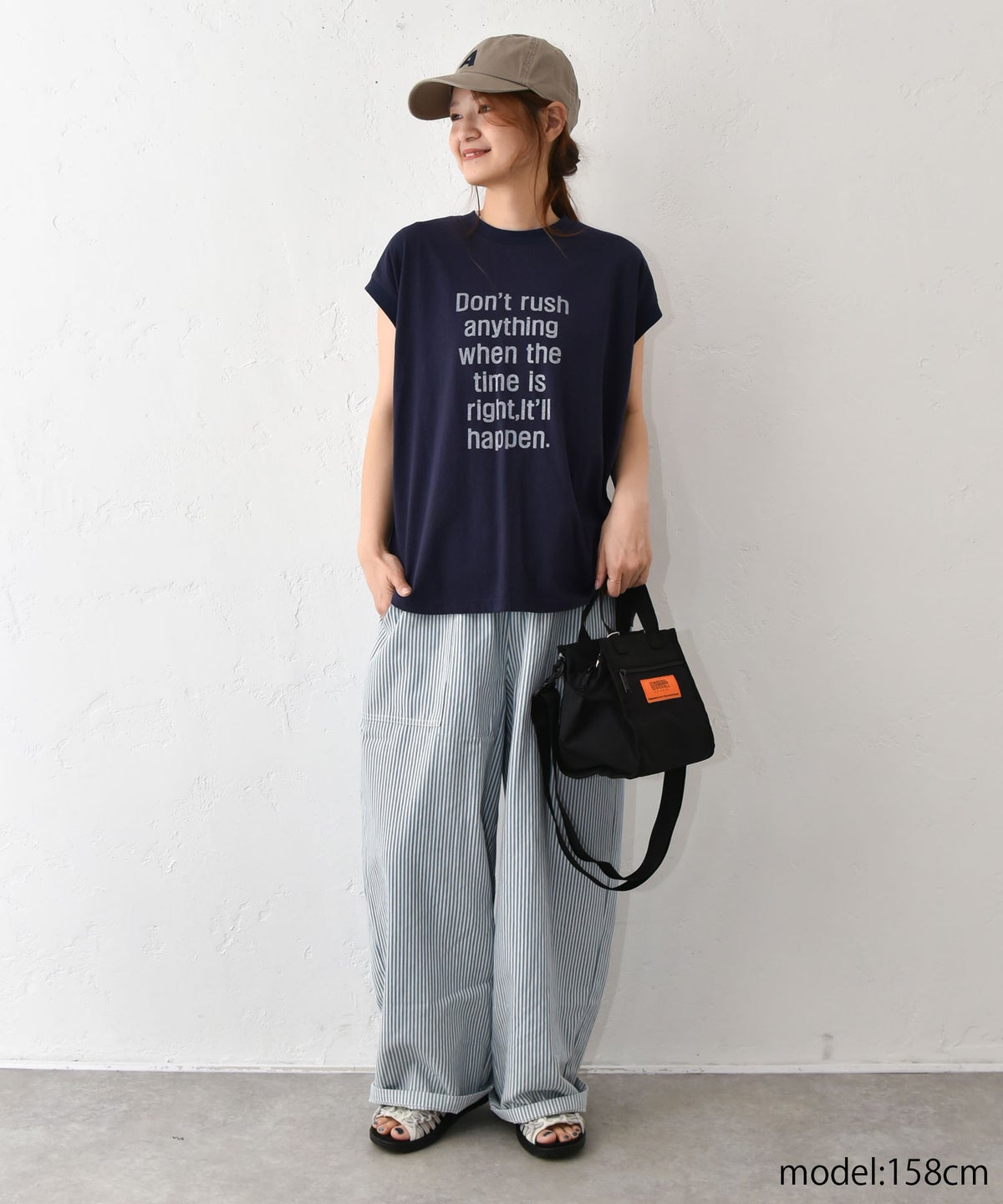 Our.｜フレンチ袖ロゴカットソー [[C-9056-1]][C]