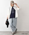 Our.｜フレンチ袖ロゴカットソー [[C-9056-1]][C]