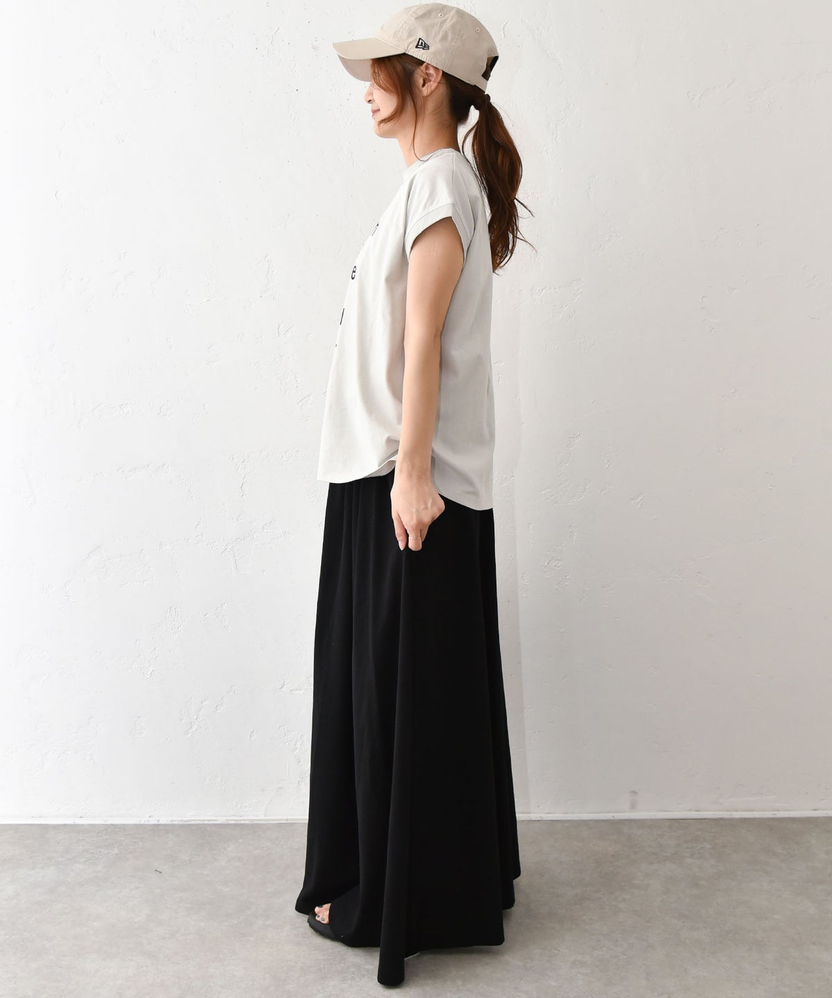 Our.｜フレンチ袖ロゴカットソー [[C-9056-1]][C]