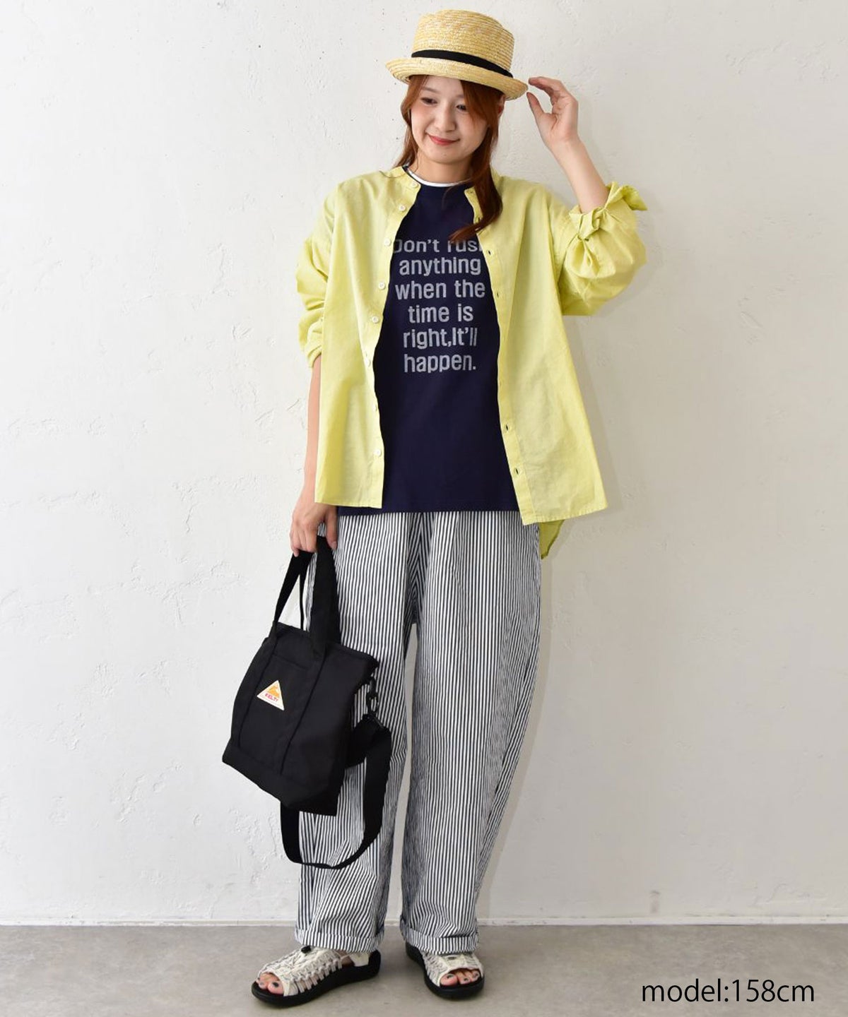 Our.｜フレンチ袖ロゴカットソー [[C-9056-1]][C]