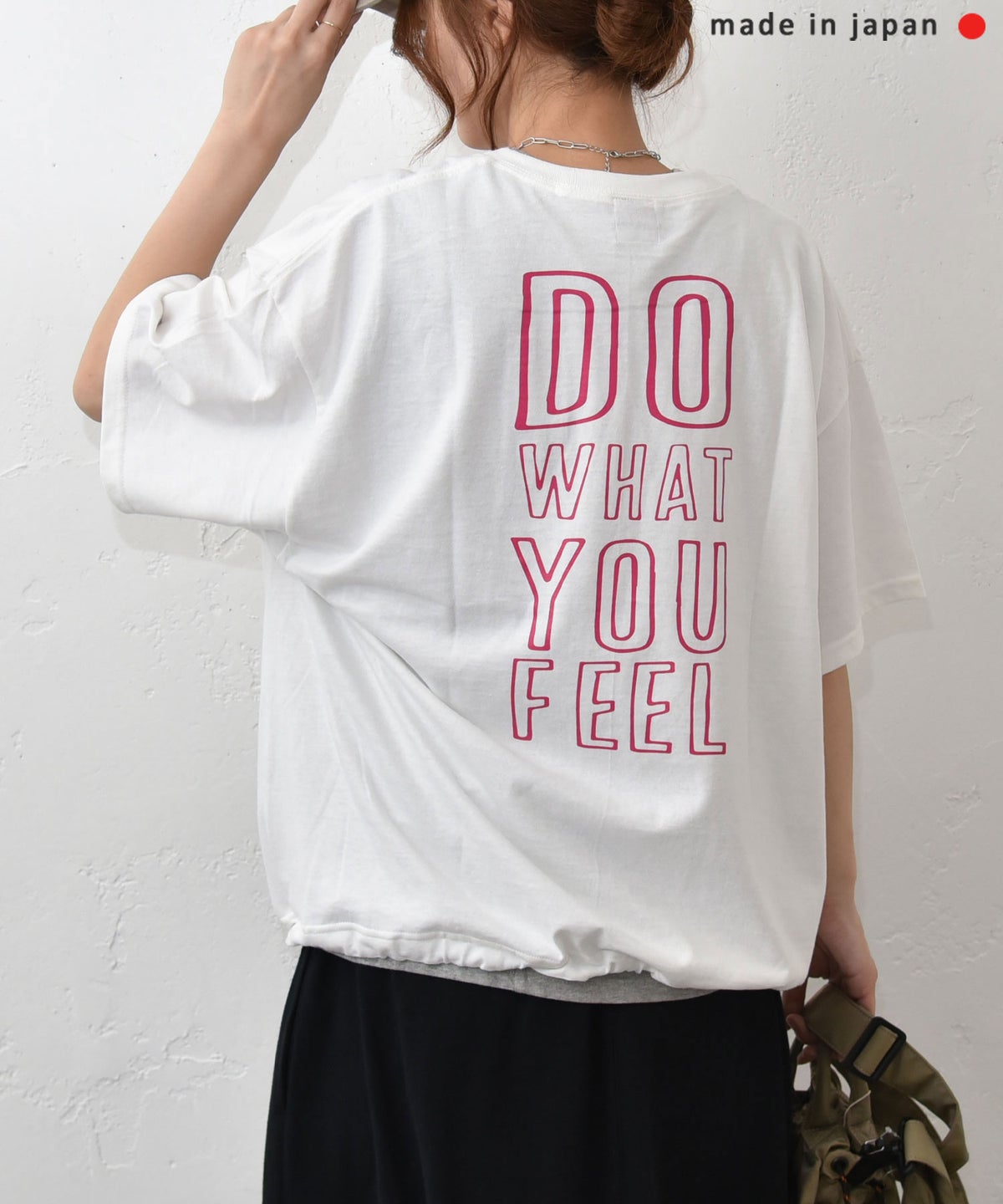 her.｜USコットンドローコードBACKプリントT [[2603305]][C]