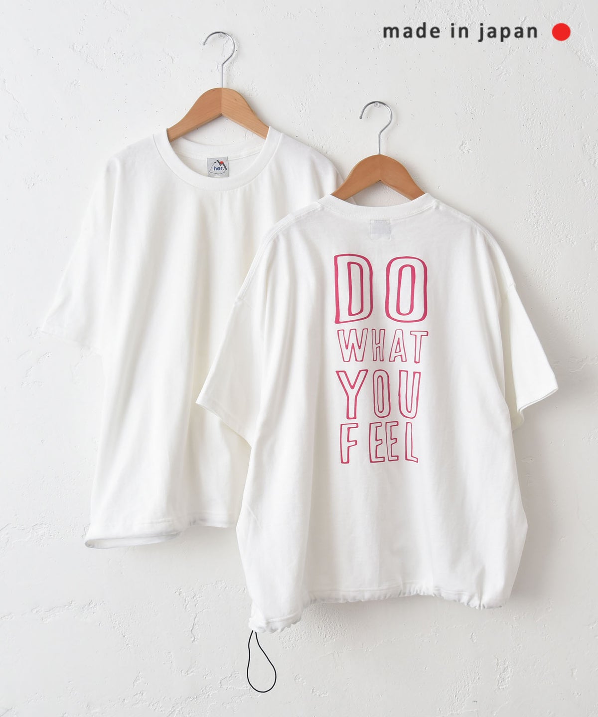  her.｜USコットンドローコードBACKプリントT [[2603305]][C]