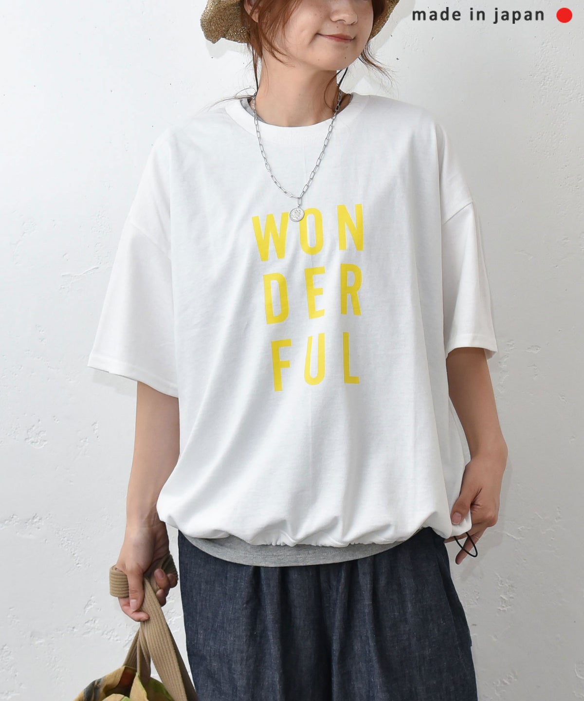her.｜USコットンドローコードプリントT [[2603301]][C]